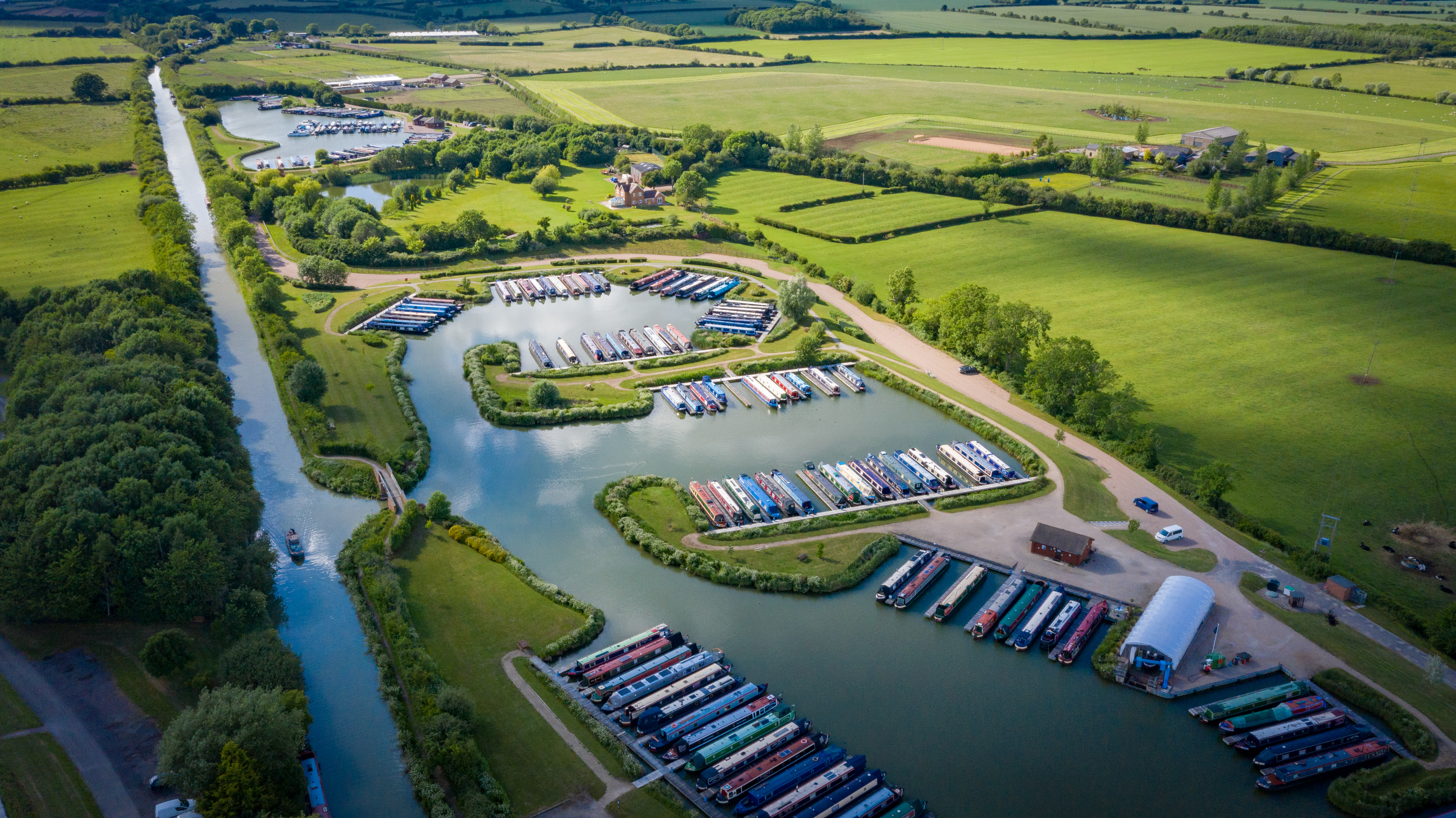 Aerial view of Ventnor Marina.