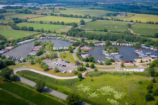 Kings Bromley Marina from the air.