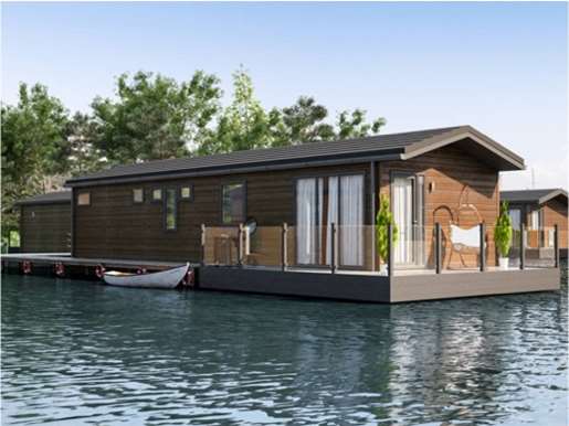 A floating home
