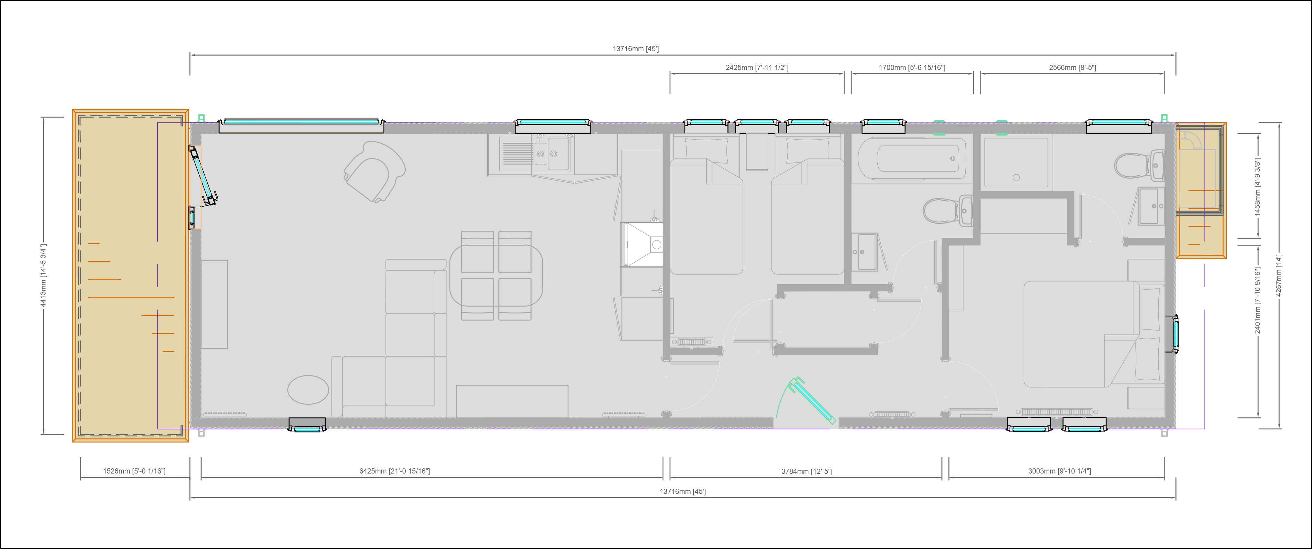 Sawley Marina Floating Homes Plan With Terrace