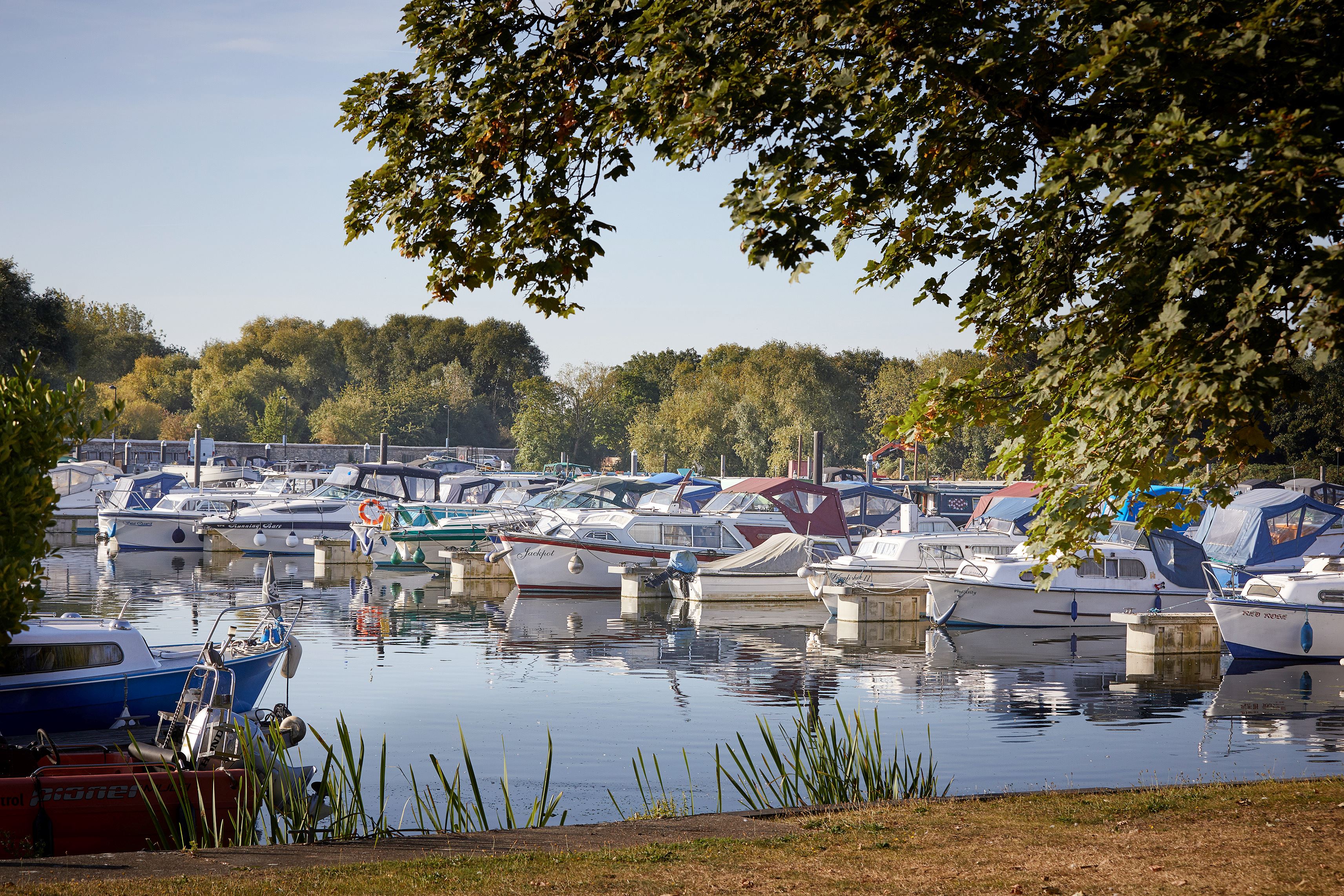 Image taken from grass bank overlooking the river cruisers 
